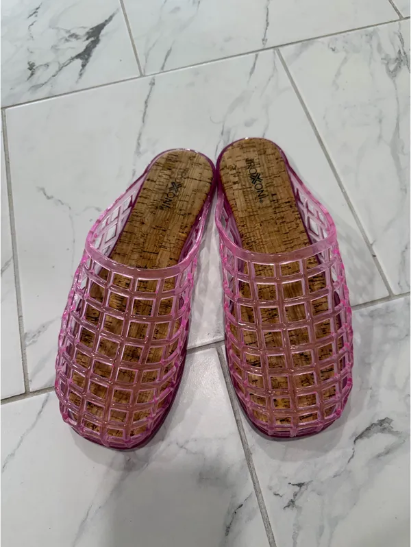 Pink Jelly Mules Size 9 - Image 3