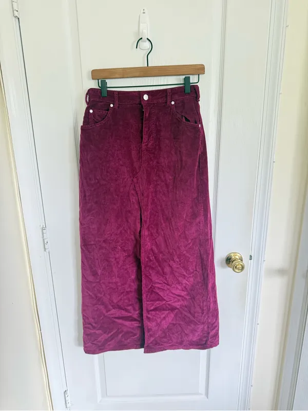Anthropologie Pilcro The Madi Front Slit Corduroy Midi Skirt - Image 3
