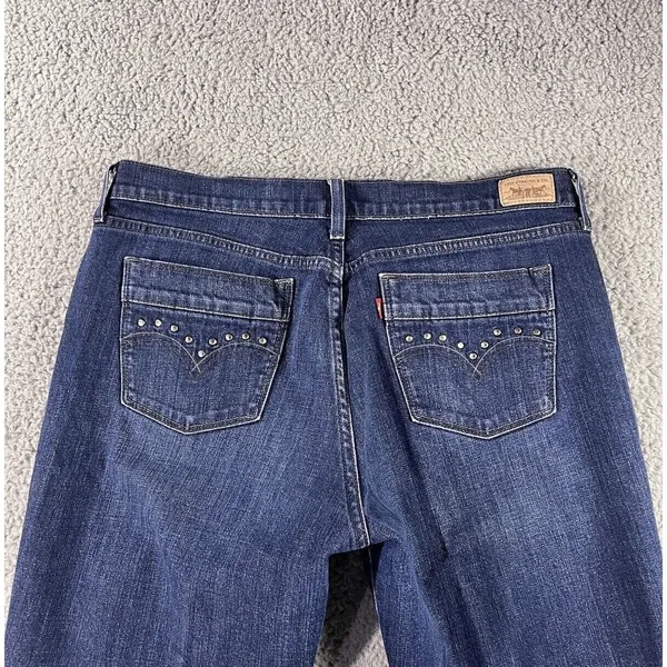 Levi's Bootcut Jeans Women‎ 34x31 Dark Wash Studded y2k Boho Cowgirl Western Indie - Image 7