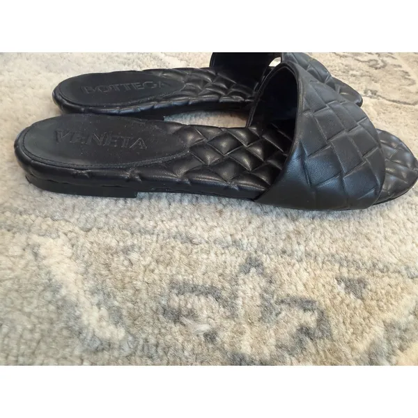 BOTTEGA VENETA Flat Sandal Black Sz 38 US Sz 8 $890 - Image 13