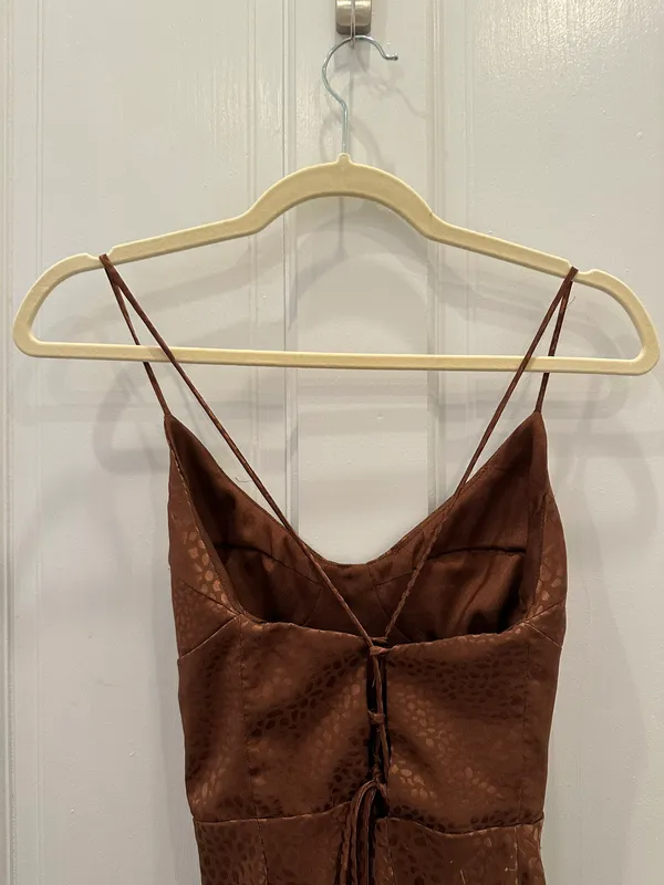 Runaway Brown Midi Dress - Image 6