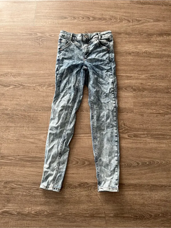 We The Free Riley Seamed Jeans Womens 26 Blue Acid Wash Skinny Stretch High Rise - Image 2