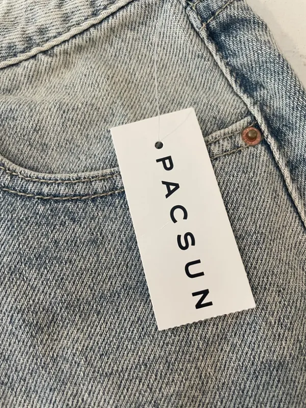 New With Tag Pacsun "Evalina" Raw Hem Denim Mini Skirt Size 30! - Image 2