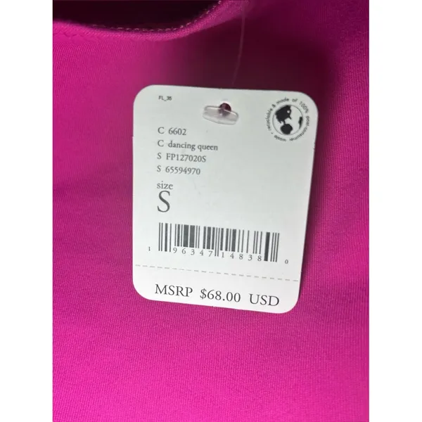 NEW Free People Somethin Bout You Pink One Shoulder Puff Sleeve Bodysuit Women S - Image 9