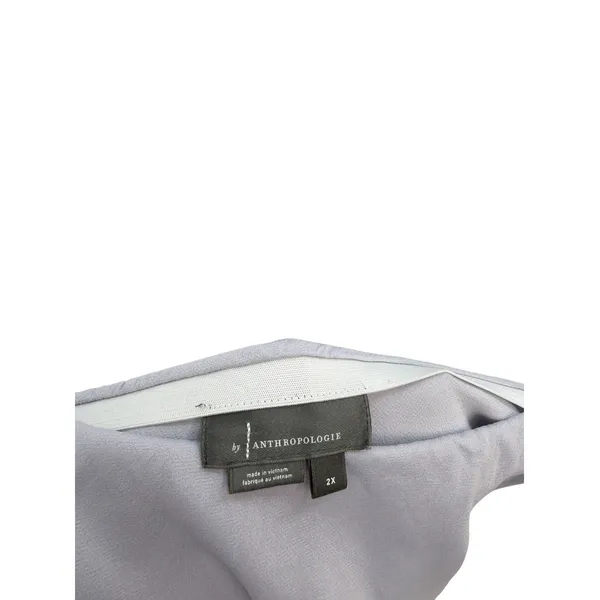 Anthropologie Tilda Bias Cut Maxi Slip Skirt Lavender Gray Silver Size 2X - Image 4