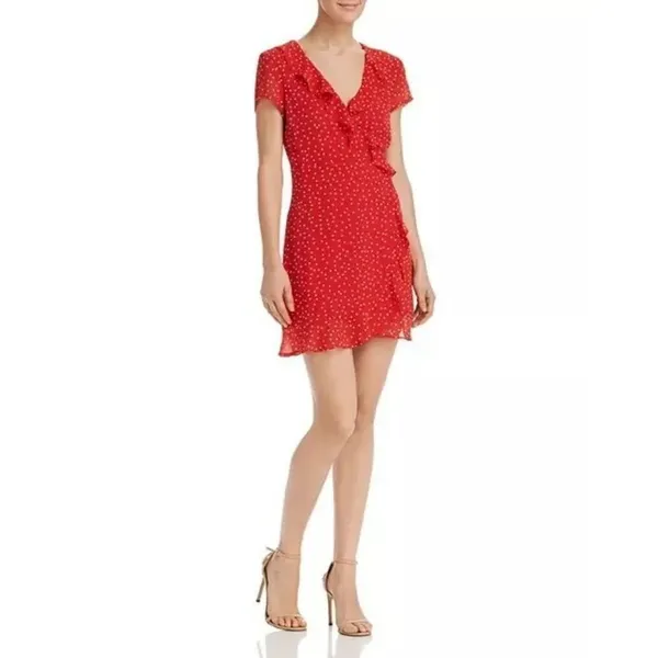 ✨Bardot Open-Back Red Polka Dot Sz 10/L Dress✨ - Image 2