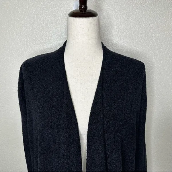 Barefoot Dreams Cozychic Lite Black Open Front Cardigan, Size S/M - Image 5