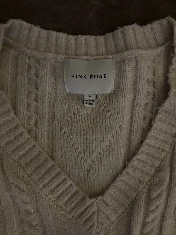 Pink Rose Sweater Vest - Image 2