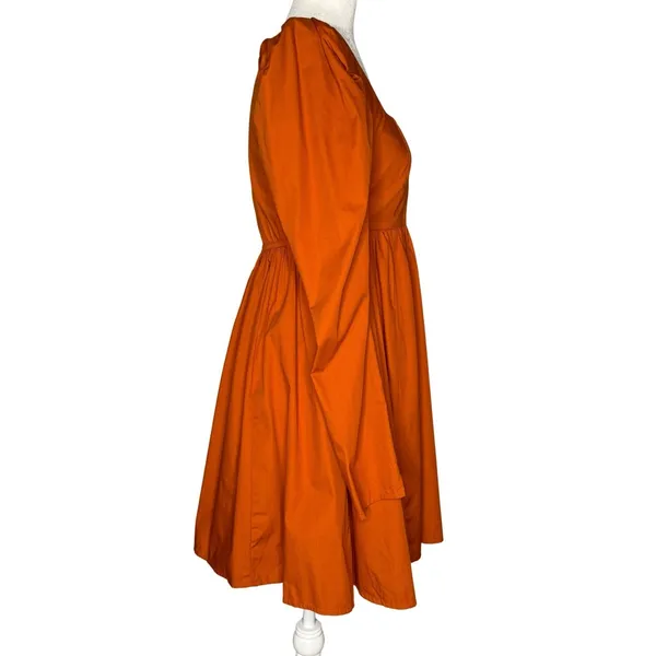 Abercrombie‎ & Fitch S Tall Sweetheart Neck Babydoll Mini Dress Poplin Pockets - Image 2