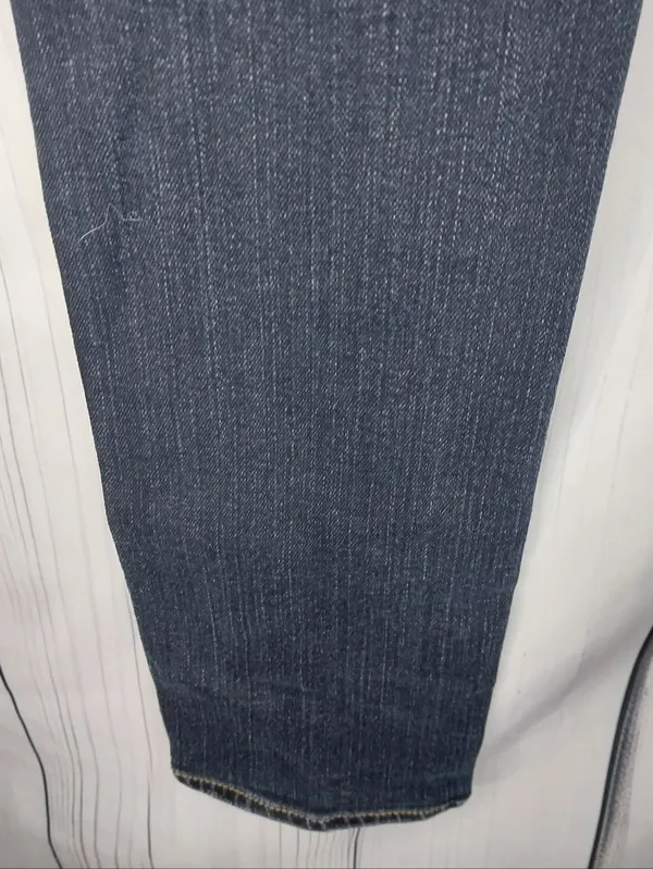 American Eagle Outfitters Women's Dark Blue Low-Rise Minimalist Y2K Skinny Jeans - Image 9