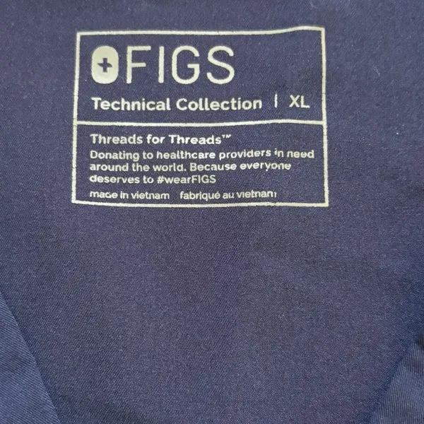 FIGS Casma Three Pocket Scrub Top Navy Blue Womens XL - Image 4