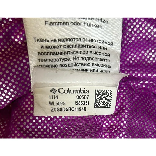 Columbia‎ Puffer Jacket Womens XS Duck Down Omni-Heat Ski Snow Gorpcore Purple - Image 7