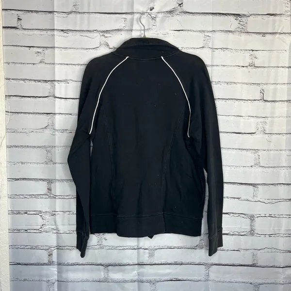 The North Face Women’s XL Fleece Softshell Full-Zip Pullover Jacket Black White - Image 11