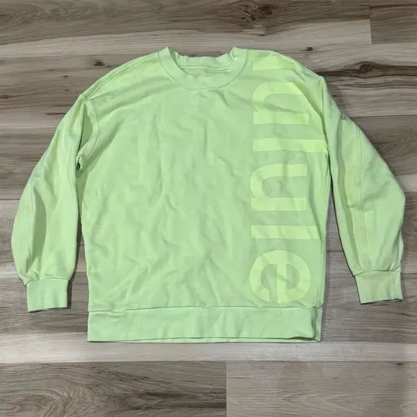 Lululemon Perfectly Oversized Crewneck Sweatshirt Neon Green Women’s 6 - Image 2