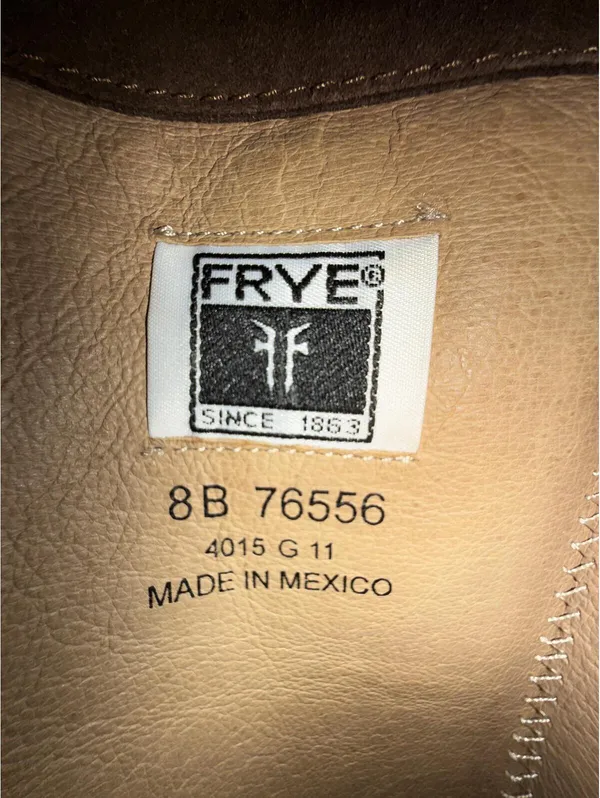 Frye Elena Brown Suede Riding Boots size 8B - Image 8