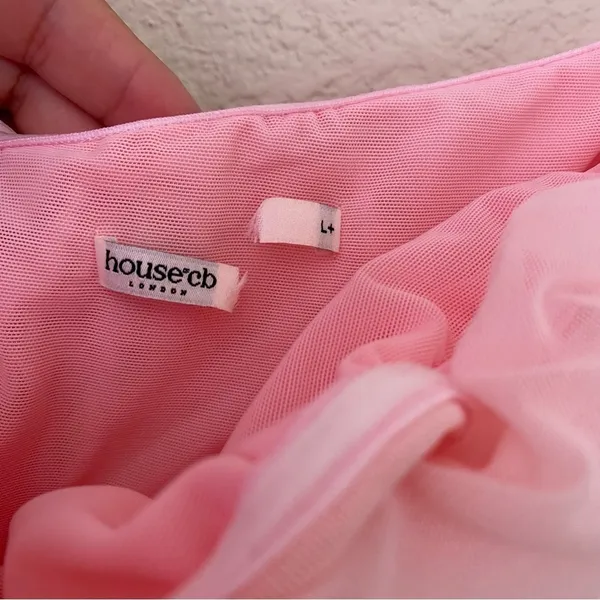 House of CB “Sofia” Fairy Pink Mesh Maxi‎ Dress strapless NWOT like fornarina XL - Image 14
