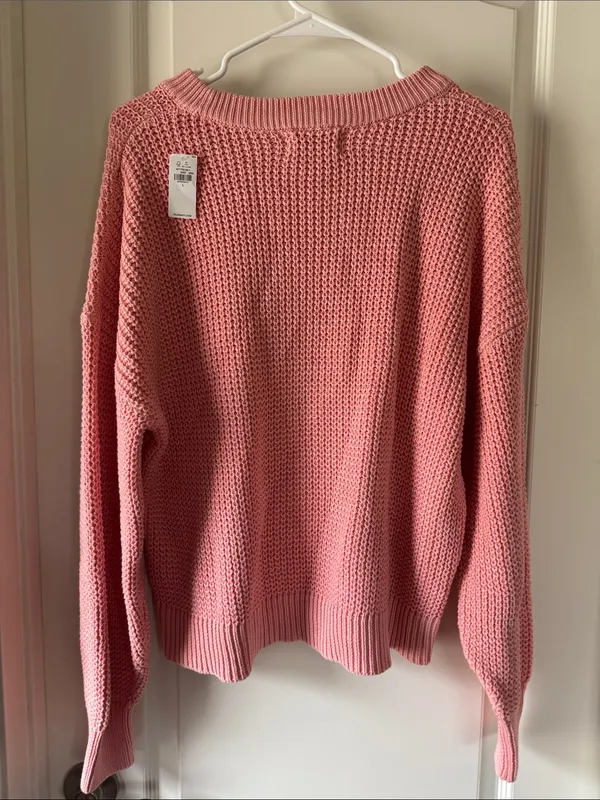 NWT Old Navy Coral Pink Crewneck Sweater / B48 - Image 6