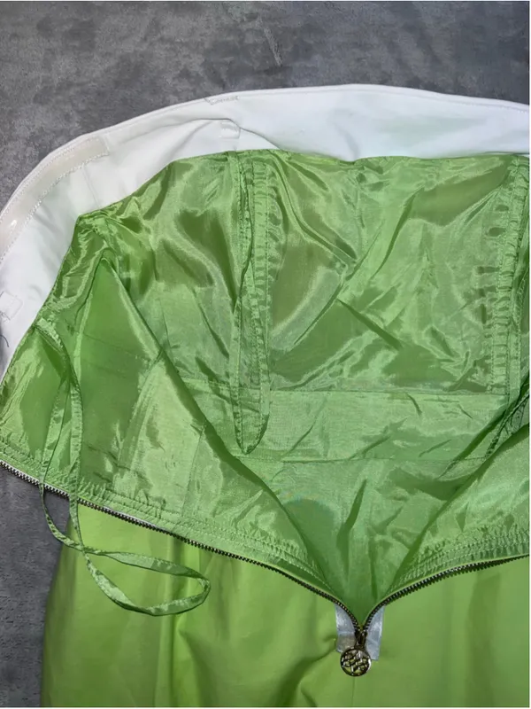 NEW Antonio Melani Strapless Dress Size 6 Lime Green White - Image 14