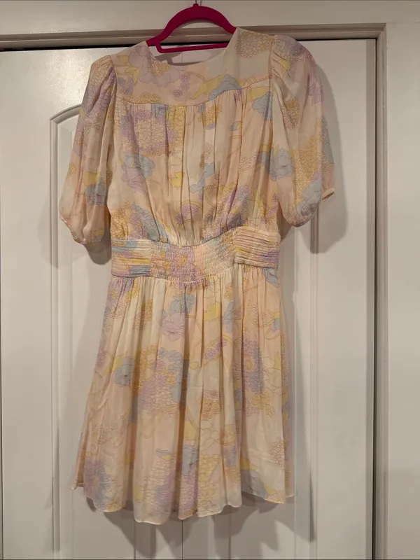 Ba&sh Noam floral print mini dress in a pastel colorway size 1/s‎ - Image 8