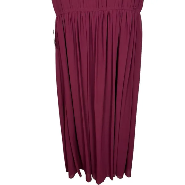 Lulu’s Lost in the Moment Maxi Gown Burgundy Bridesmaid Dress Size Small NWT - Image 12