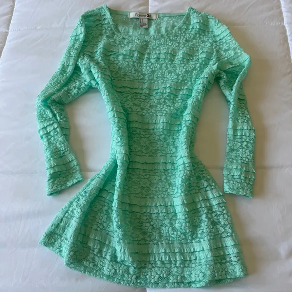 💚✨ Mint Lace Fit & Flare Top – Fairycore / Coquette Dream Small ✨💚 - Image 8