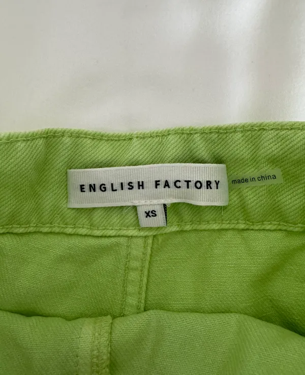 English Factory Green Denim Skort - Image 4