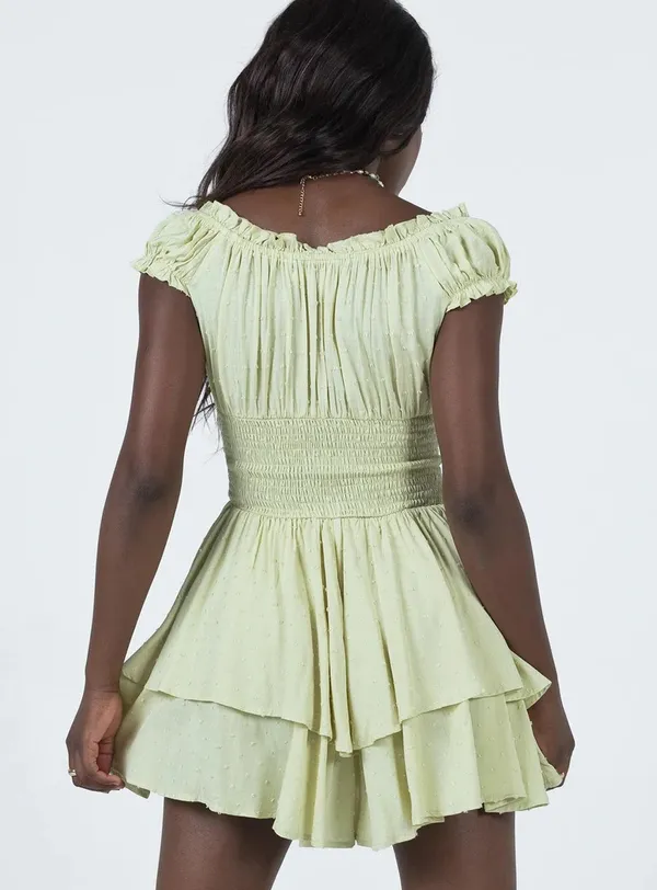 Princess Polly Light Green Romper - Image 2