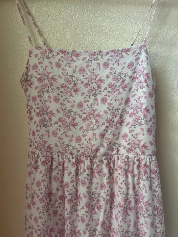 Hi-Lo Pink Floral Dress - Image 2