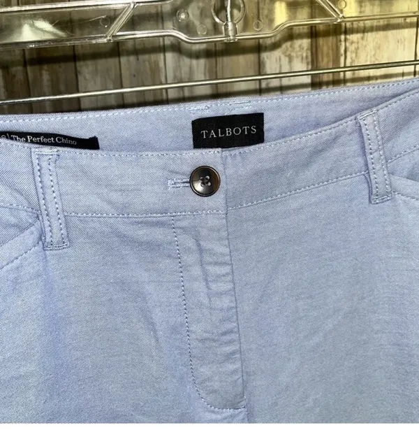 Talbots The Perfect Chino Baby Blue Straight Leg 8 - Image 7