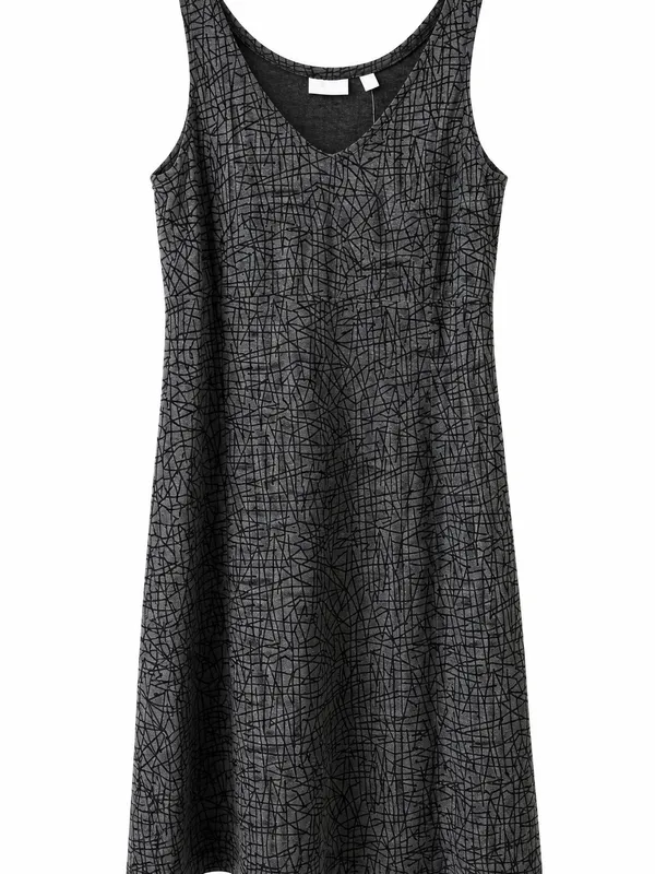 New York & Company NWT Gray Black Abstract Print Dress Size L - Image 2
