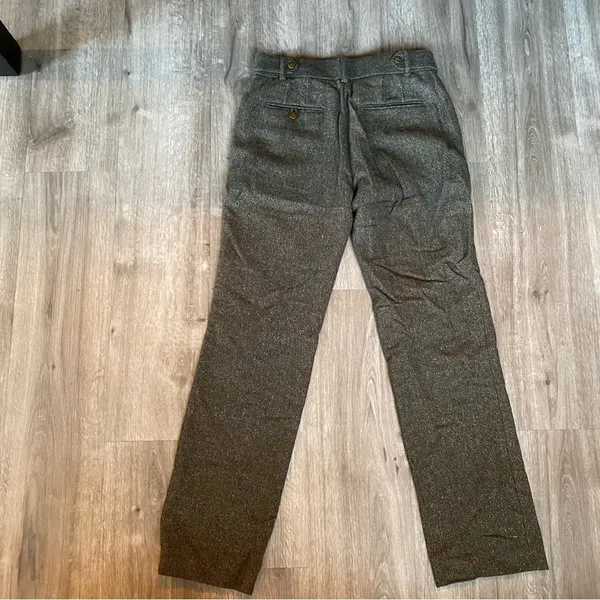 Rachel Roy Olive Wool Blend Shimmer Straight Leg Pants Size 4 - Image 10