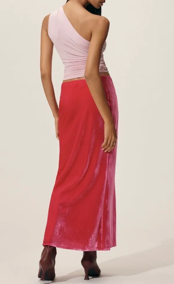 Anthropologie The Tilda Maxi Slip Skirt: Velvet Edition, Size S - Image 6