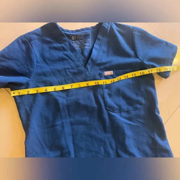 Figs XXS technical Catarina Scrub Top Dark Harbor V-Neck Womens blue - Image 3