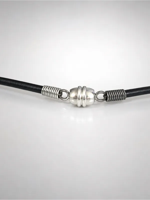 Sterling Silver Gothic Bird On Black Leather Cord - Image 3
