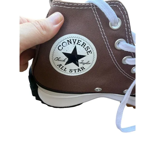 CONVERSE WOMENS RUN STAR HIKE Hi Platform sneakers brown white size 6 Y2K kick - Image 3