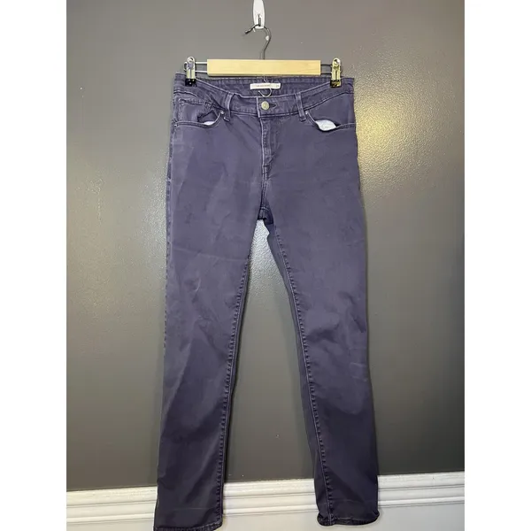 Levis Mid Rise Skinny Jeans Womens 29 Purple Medium Wash Stretch Denim - Image 2