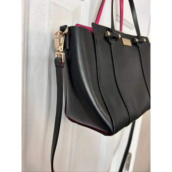 Kate Spade Black and Pink Tote with gold Hardware mini small one - Image 3
