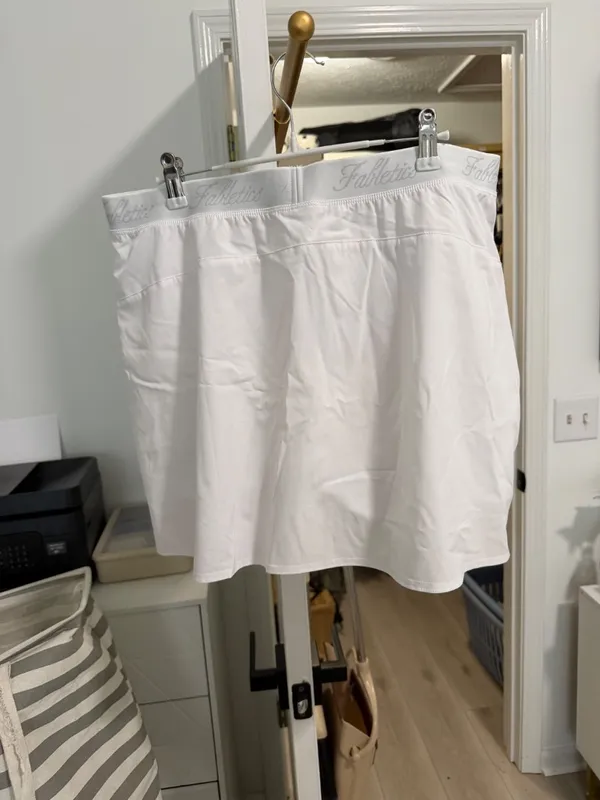Fabletics White Woven Pocket Skirt with Built-In Short Size X-Large XL - Image 7