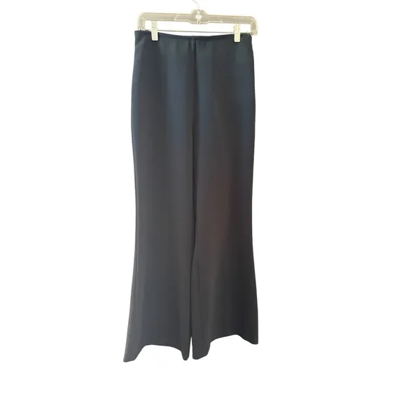 Urban Outfitters Womens Black High Waisted Wide Leg Trousers 6 Interview Outfit‎ - Image 2
