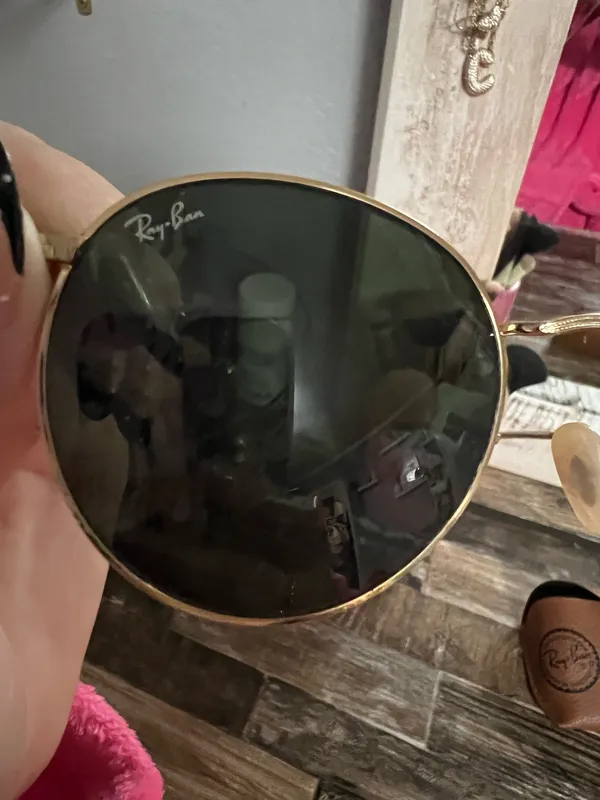 Ray-Ban Sunglasses Round Metal Gold - Image 5