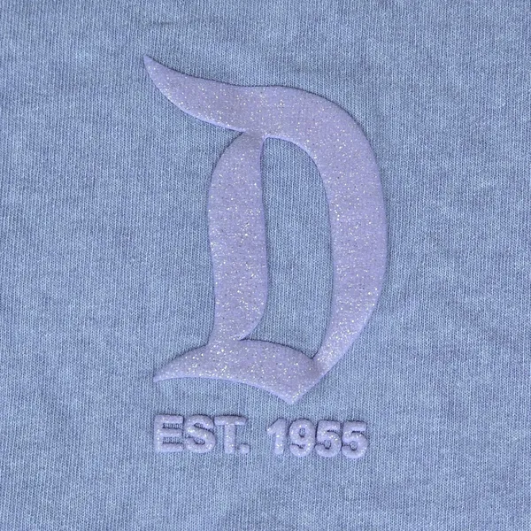 Disneyland Resort Spirit Jersey Purple Glitter Puff Print Shirt Small S - Image 3