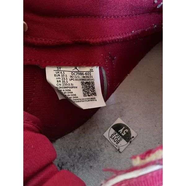 Air Jordan 1 Hi FlyEase Cardinal Red US 5 Youth / Women’s 6 - Image 12