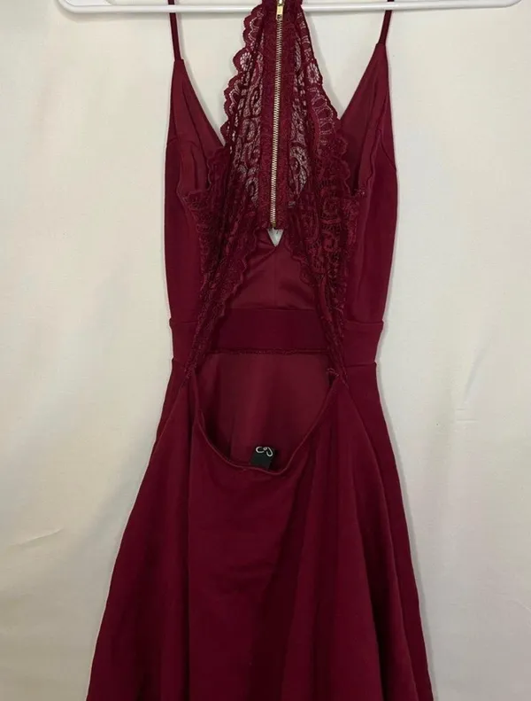 Windsor Burgundy Formal Dress - Image 3