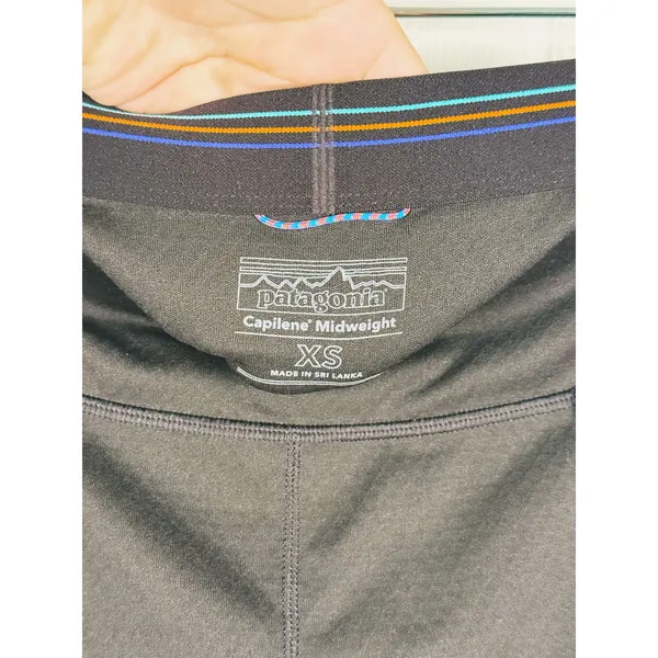 Patagonia Womens Capilene Midweight Leggings XS Black Base Layer Hiking Outdoor - Image 4