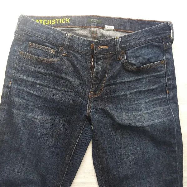 J. Crew Straight Leg Dark Wash Jeans Sz 30S - Image 2