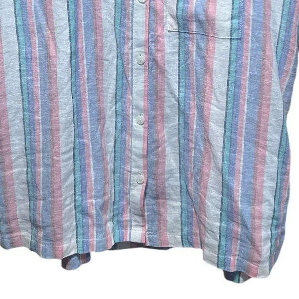 Orvis Women's Short Sleeve Linen Blend‎ Button-Up Shirt Size Medium - Image 6