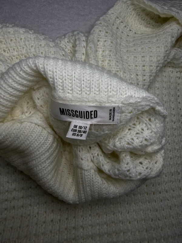 Missguided Dress White Sweater - Image 3