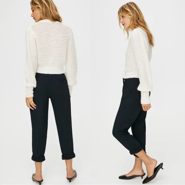 Wilfred • Aritzia Allant Pant black cropped slouchy dress trouser - Image 14