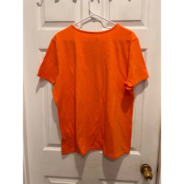 Holiday Editions Happy Halloween Graphic Tee Orange Cotton Scoop XXL Teacher - Image 4