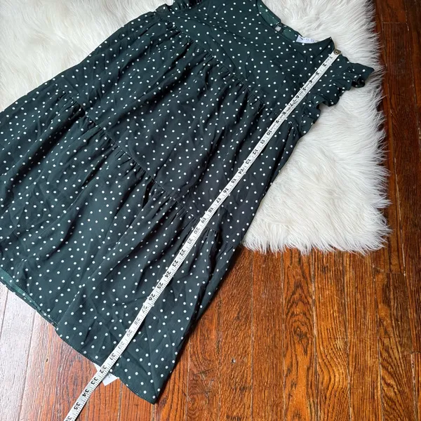 ASOS Design Hunter Green Cream Polka Dot Mini Dress Size 8 NWT - Image 3